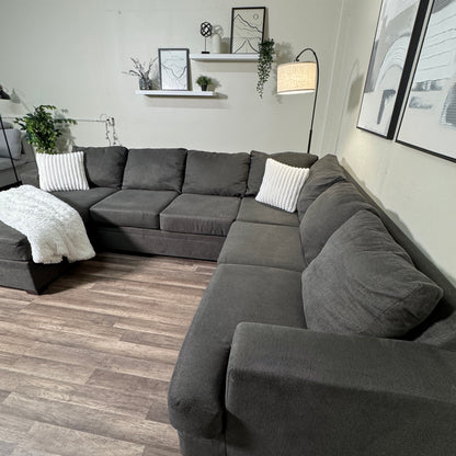 Living Spaces Dark Gray U Shaped Sectional