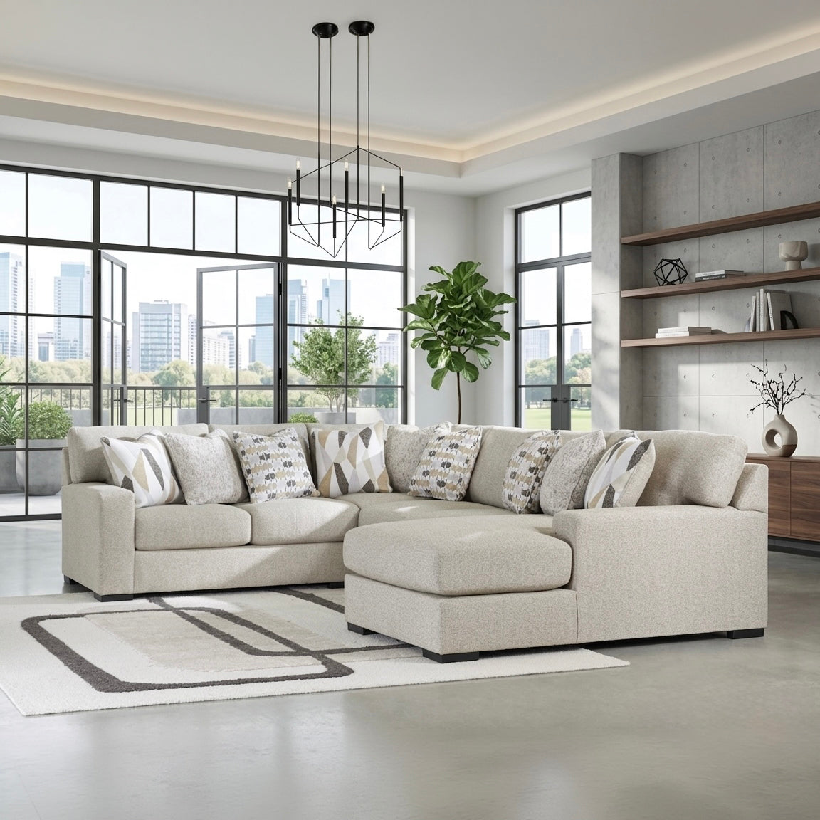 Trinity 4-Piece Sectional with Right Chaise