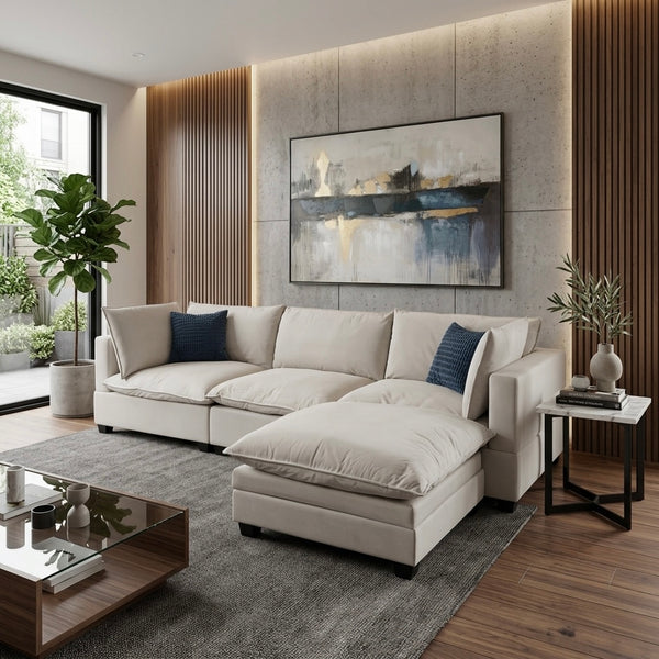 Sonoma Cloud 4-Piece Modular Sectional - Cream