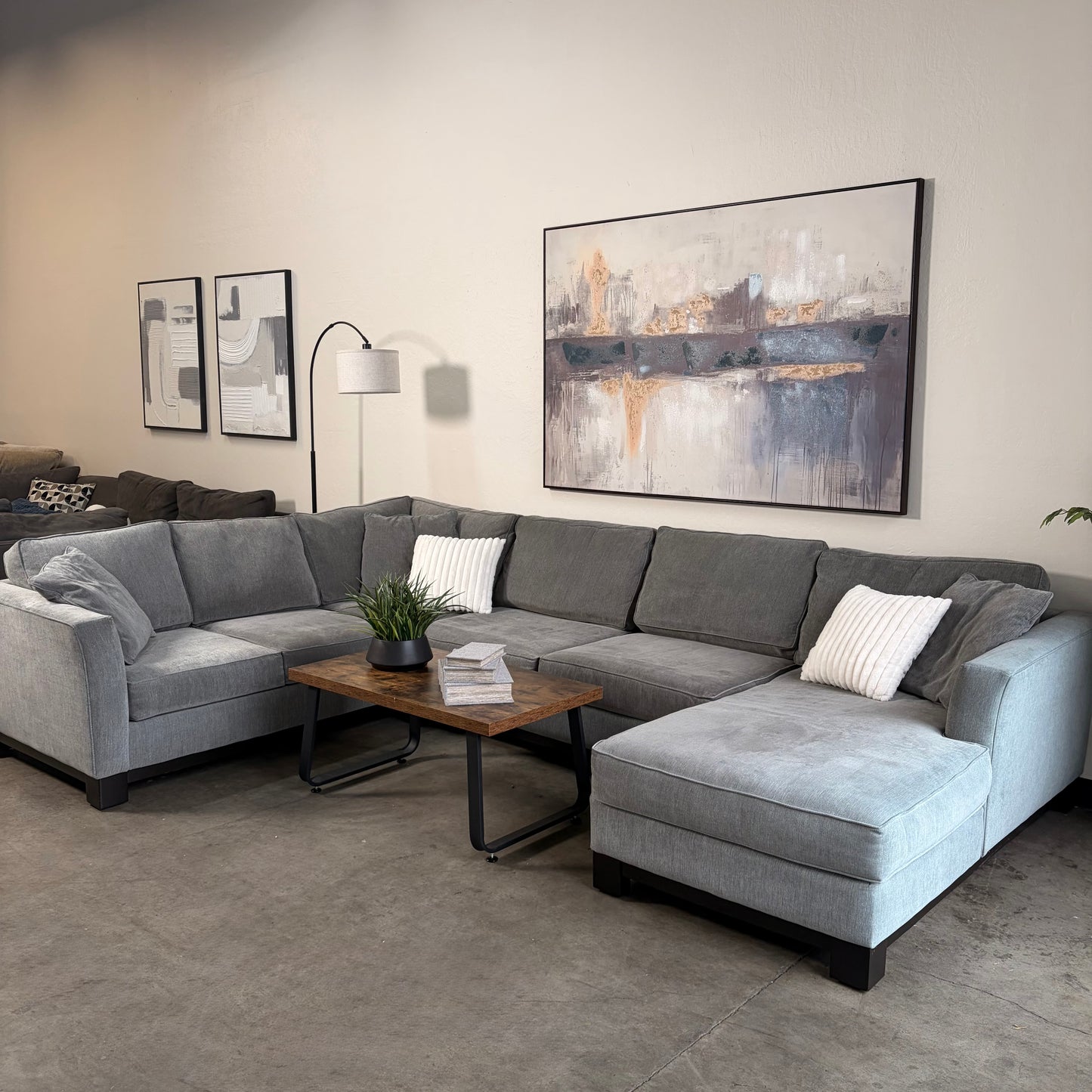 Macys Gray U Shaped Sectional