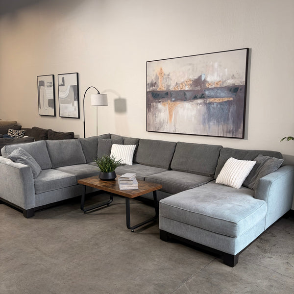 Macys Gray U Shaped Sectional