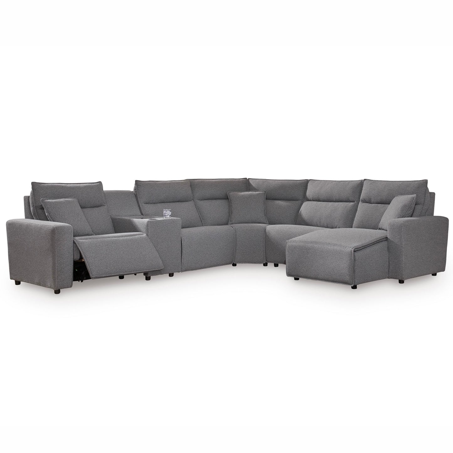 Maverick 6-Piece Dual Power Reclining Sectional with Chaise and Consoles