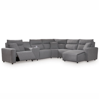 Maverick 6-Piece Dual Power Reclining Sectional with Chaise and Consoles