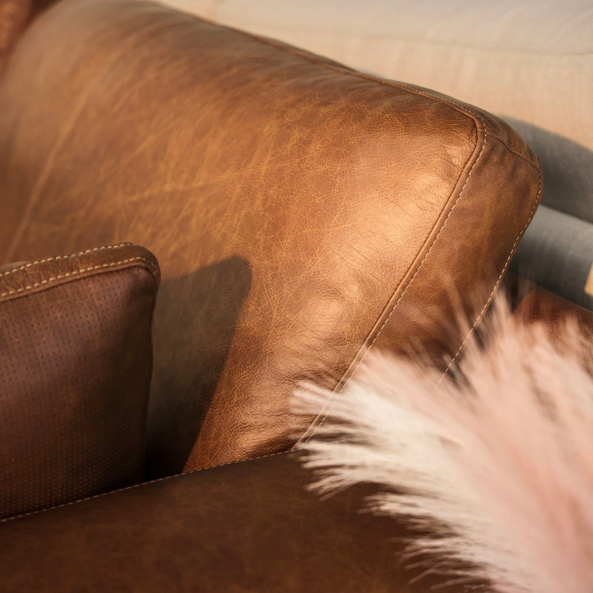 Belvedere 2-Piece Leather Modular Loveseat