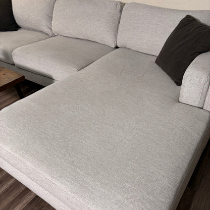 Living Spaces Light Gray Sectional