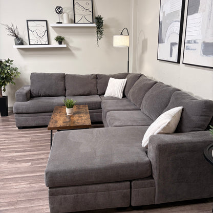 Living Spaces Gray U Shaped Sectional