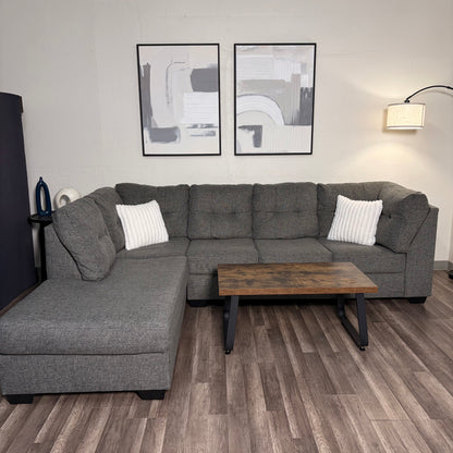 Living Spaces Gray L Shaped Sectional