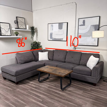 Dark Gray L Sectional
