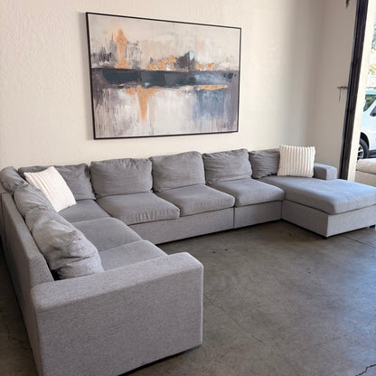 Oversized Gray U Shaped Sectional