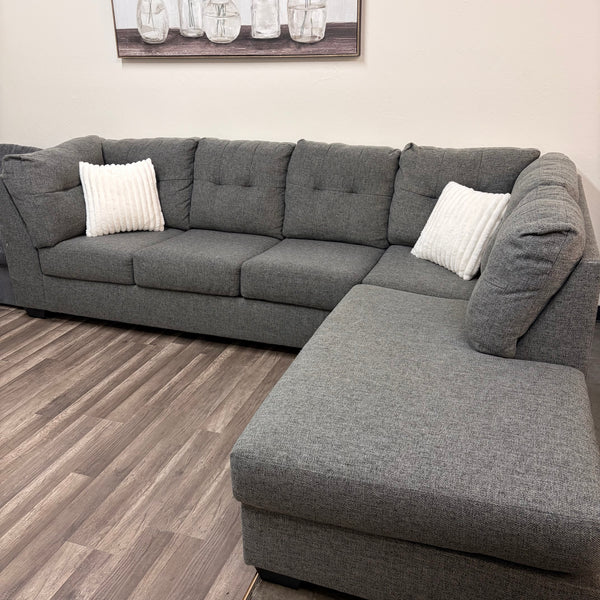 Living Spaces Gray L Shaped Sectional