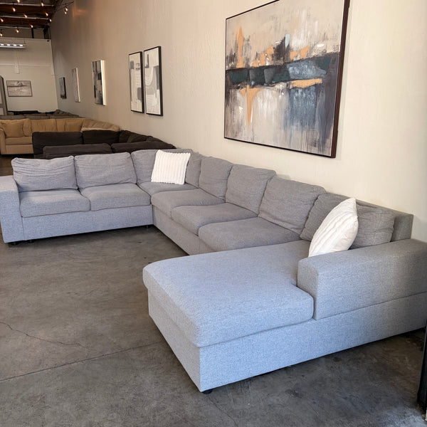 Oversized Gray U Shaped Sectional