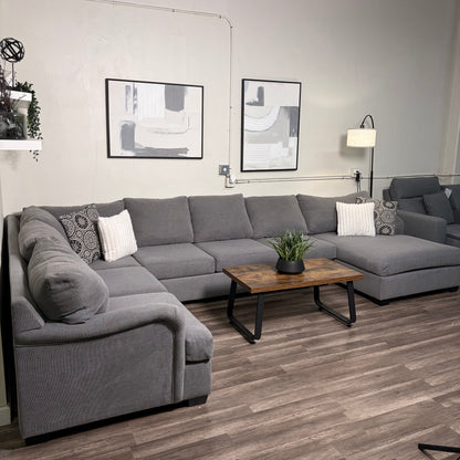Oversized U Shape Gray Sectional