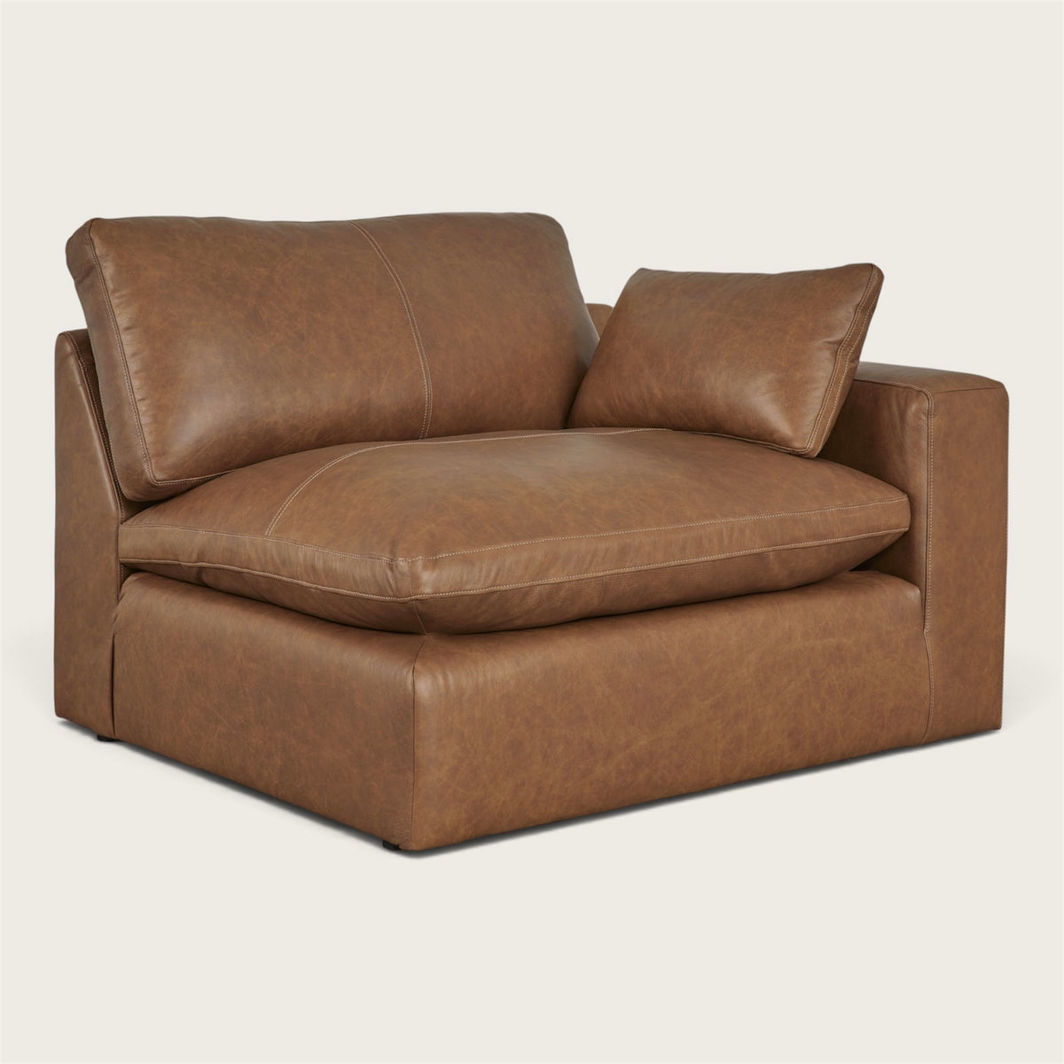 Belvedere 2-Piece Leather Modular Loveseat