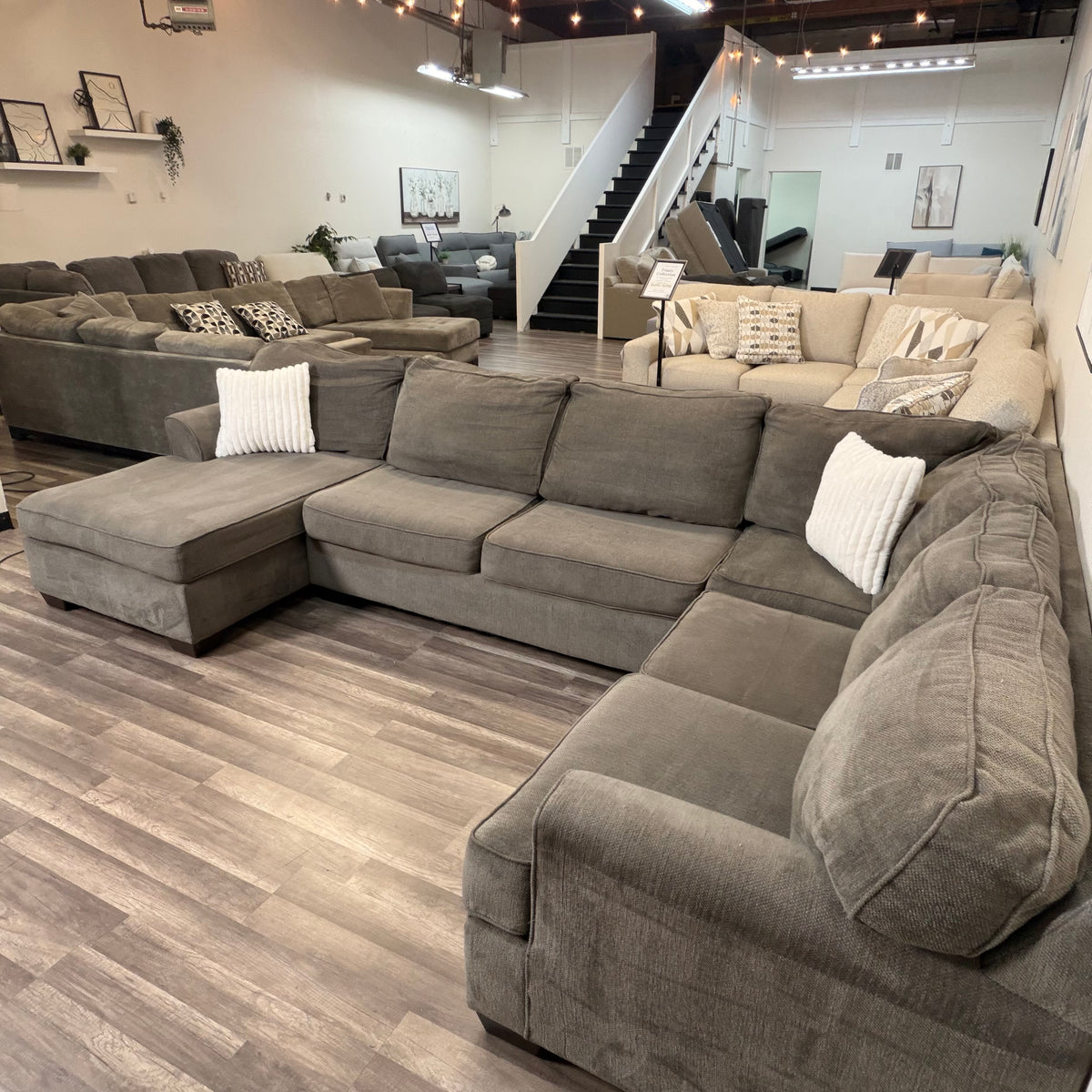 Ashley Homestores Gray U Shaped Sectional