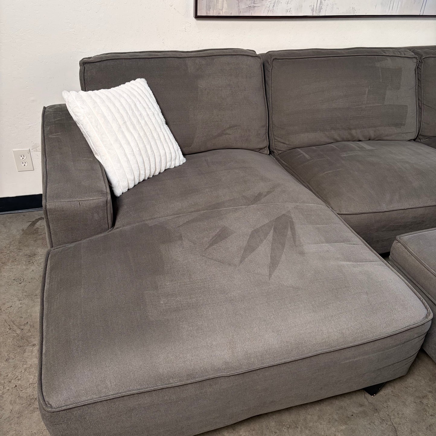 Gray Sectional with Ottoman Storage