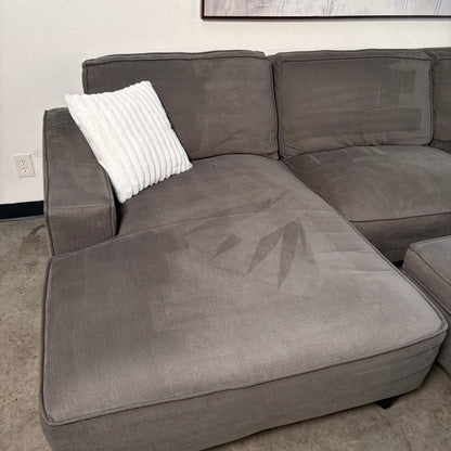 Gray Sectional with Ottoman Storage