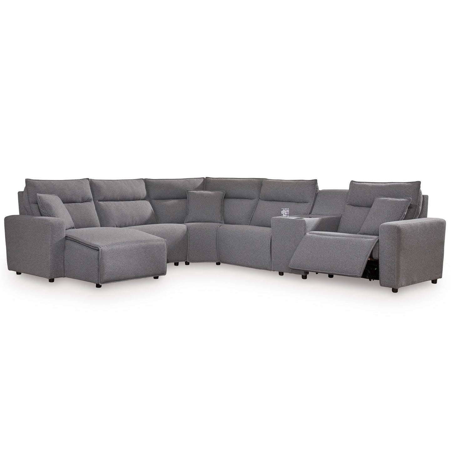 Maverick 6-Piece Dual Power Reclining Sectional with Chaise and Consoles