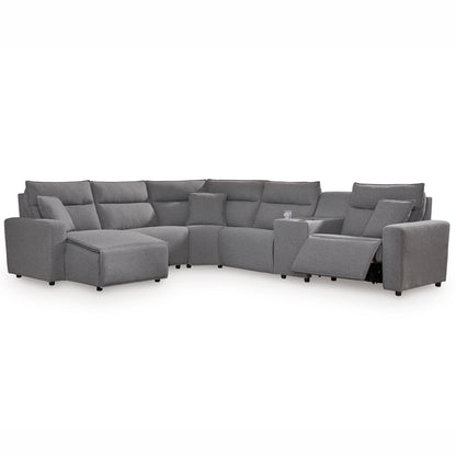 Maverick 6-Piece Dual Power Reclining Sectional with Chaise and Consoles
