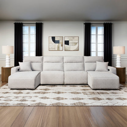 Maverick 4-Piece Dual Power Reclining Sectional with Double Chaise