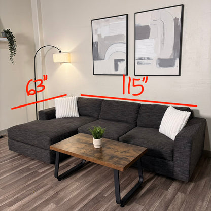 Dark Gray West Elm Sectional