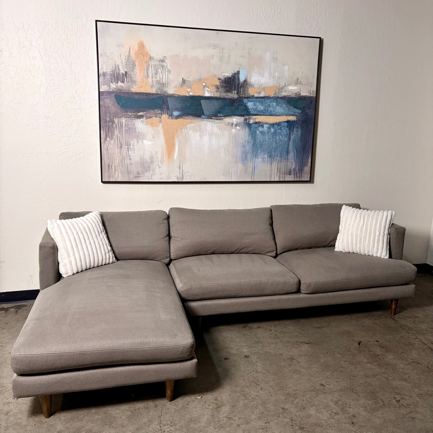 Room & Board Gray L Shaped Sectional