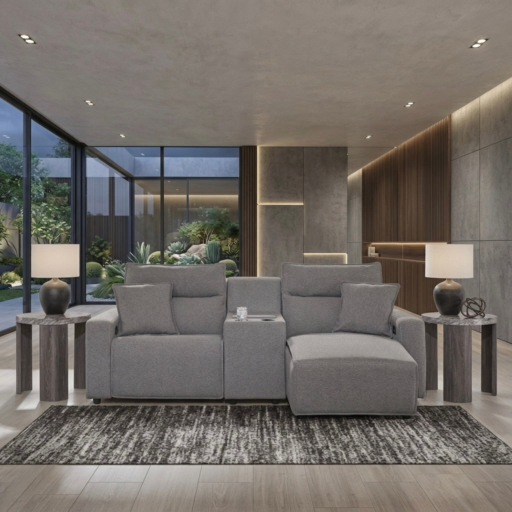 Maverick 3-Piece Power Reclining Sectional with Chaise and Console