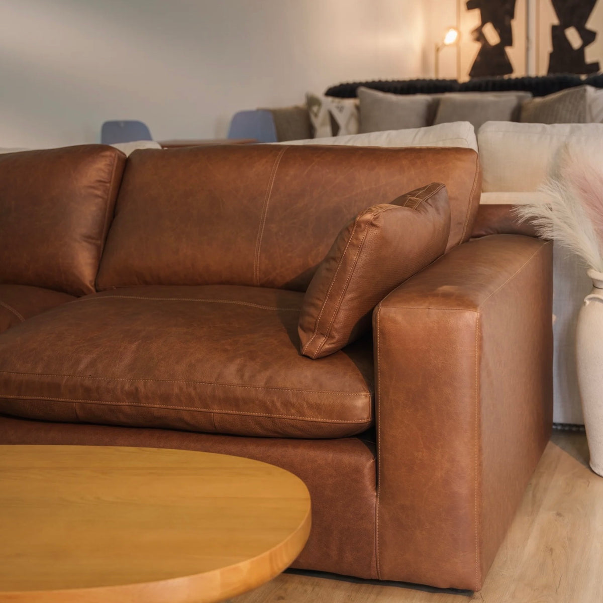 Belvedere 2-Piece Leather Modular Loveseat