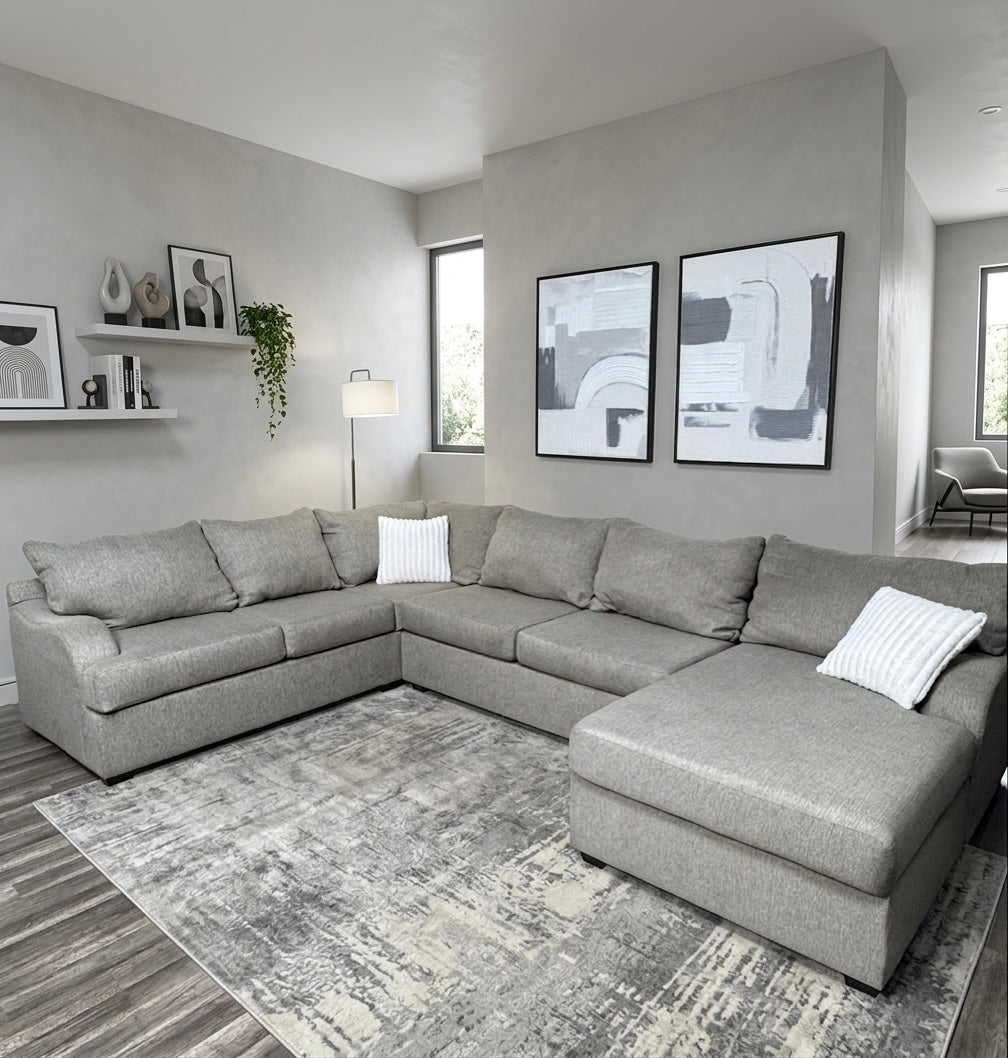 Living Spaces Oversized Beige Sectional
