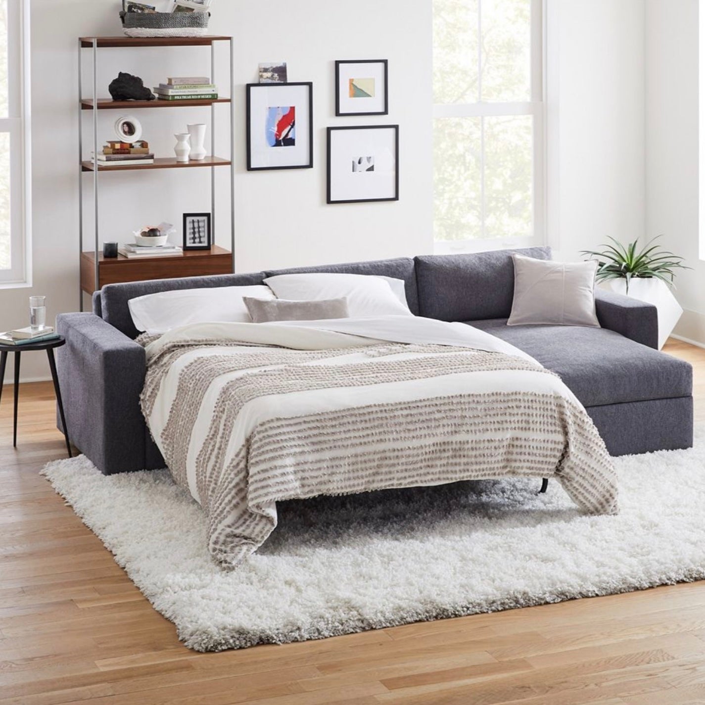 West Elm Sectional with Sleeper and Storage