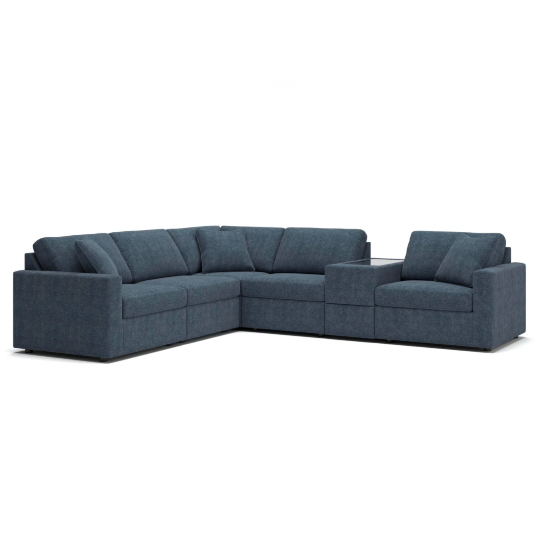 Carneros 6-Piece Modular Sectional with Storage Console