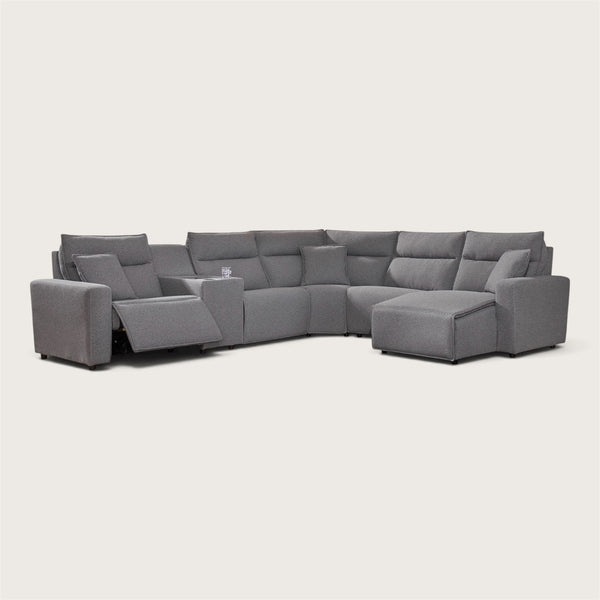 Maverick 6-Piece Dual Power Reclining Sectional with Chaise and Consoles
