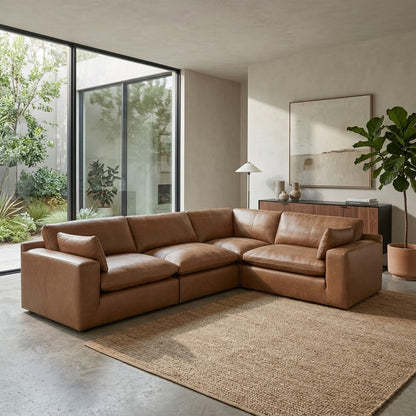 Belvedere 4-Piece Leather Modular Sectional