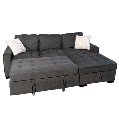 Thomasville Gray Sectional with Sleeper and Storage