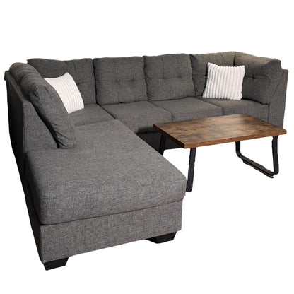 Living Spaces Gray L Shaped Sectional