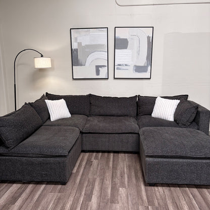 Albany Park Cloud Modular Gray Sectional Couch