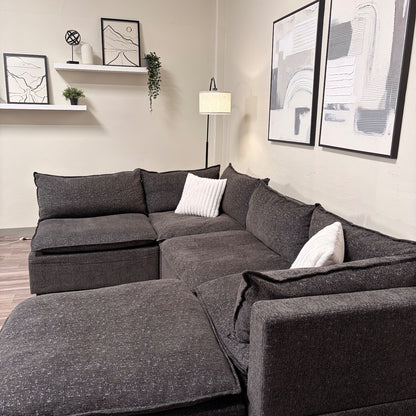 Albany Park Cloud Modular Gray Sectional Couch