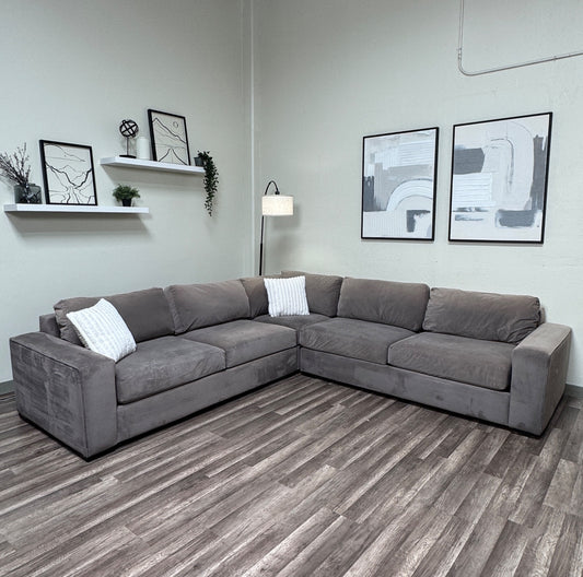Gray L Shape Sectional Couch
