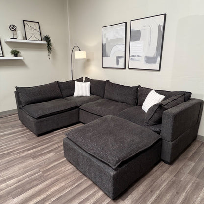 Albany Park Cloud Modular Gray Sectional Couch