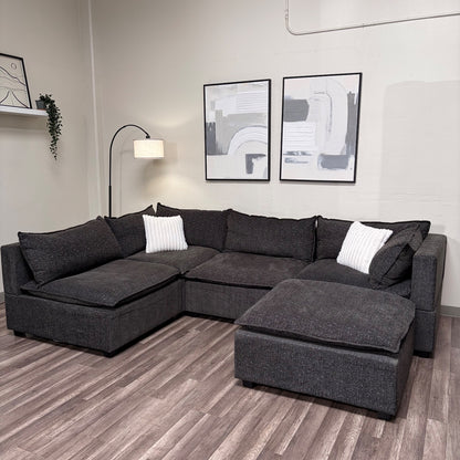 Albany Park Cloud Modular Gray Sectional Couch