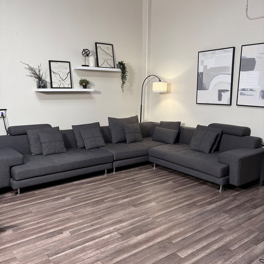 Scandinavian Design Gray Modern Sectional Couch