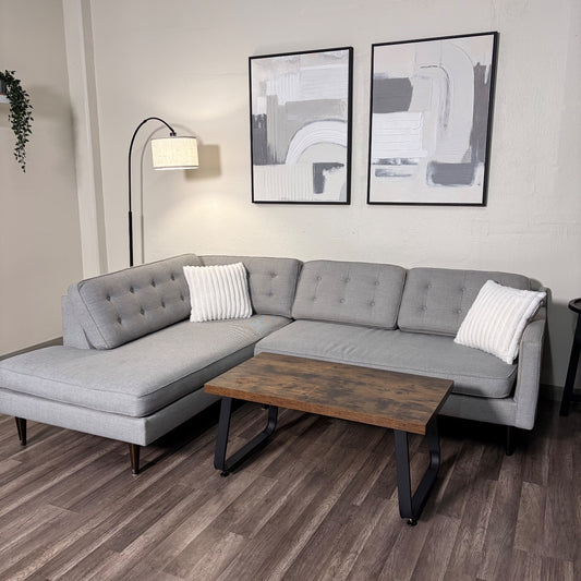 West Elm Drake Gray Modern Sectional
