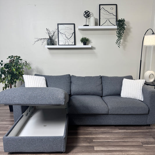 Ikea Finnala Gray Sectional With Storage