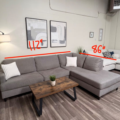Living Spaces Gray Sectional