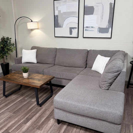Living Spaces Gray Sectional