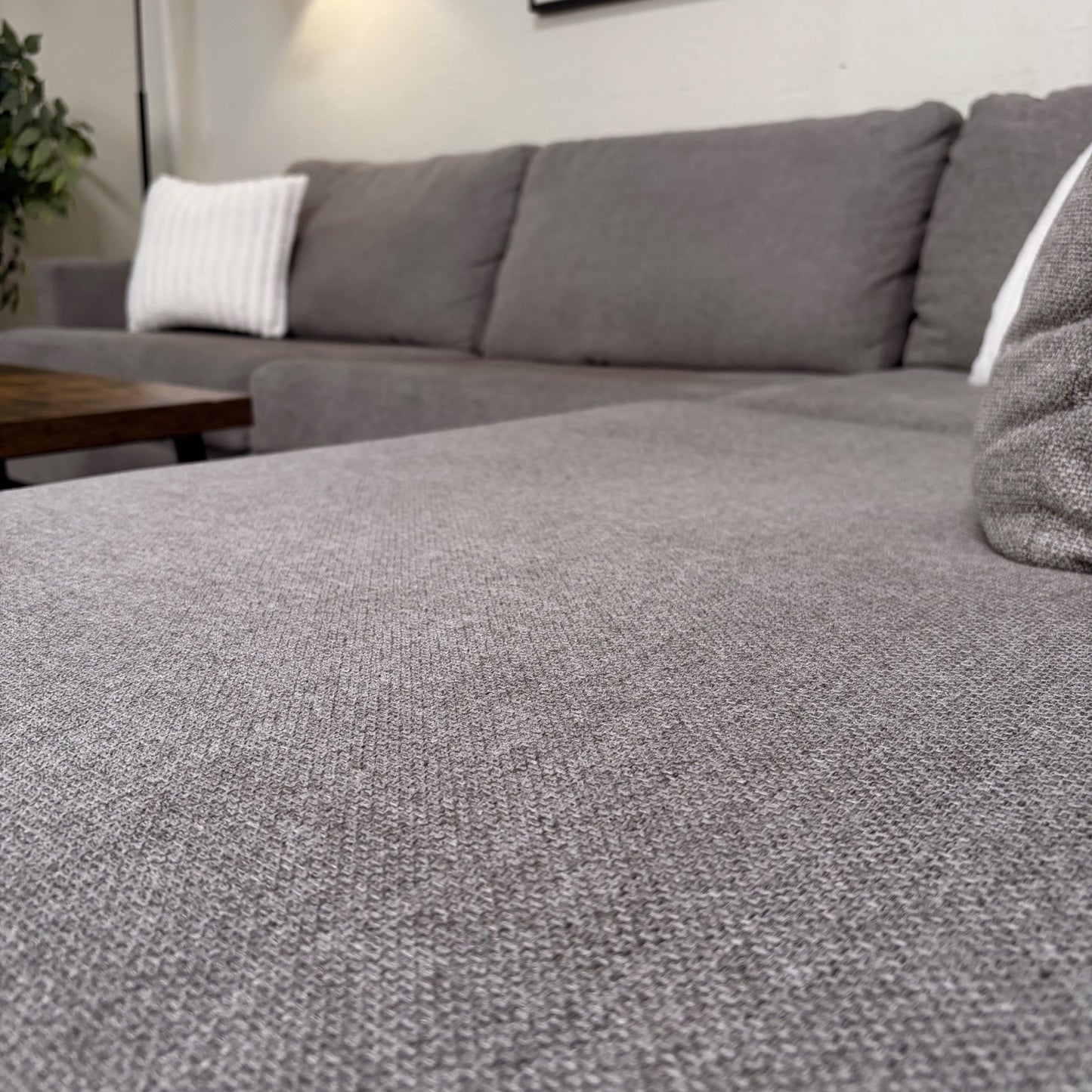 Living Spaces Gray Sectional