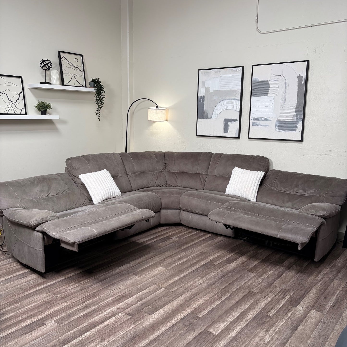 Macys Modular Sectional Couch with Recliners