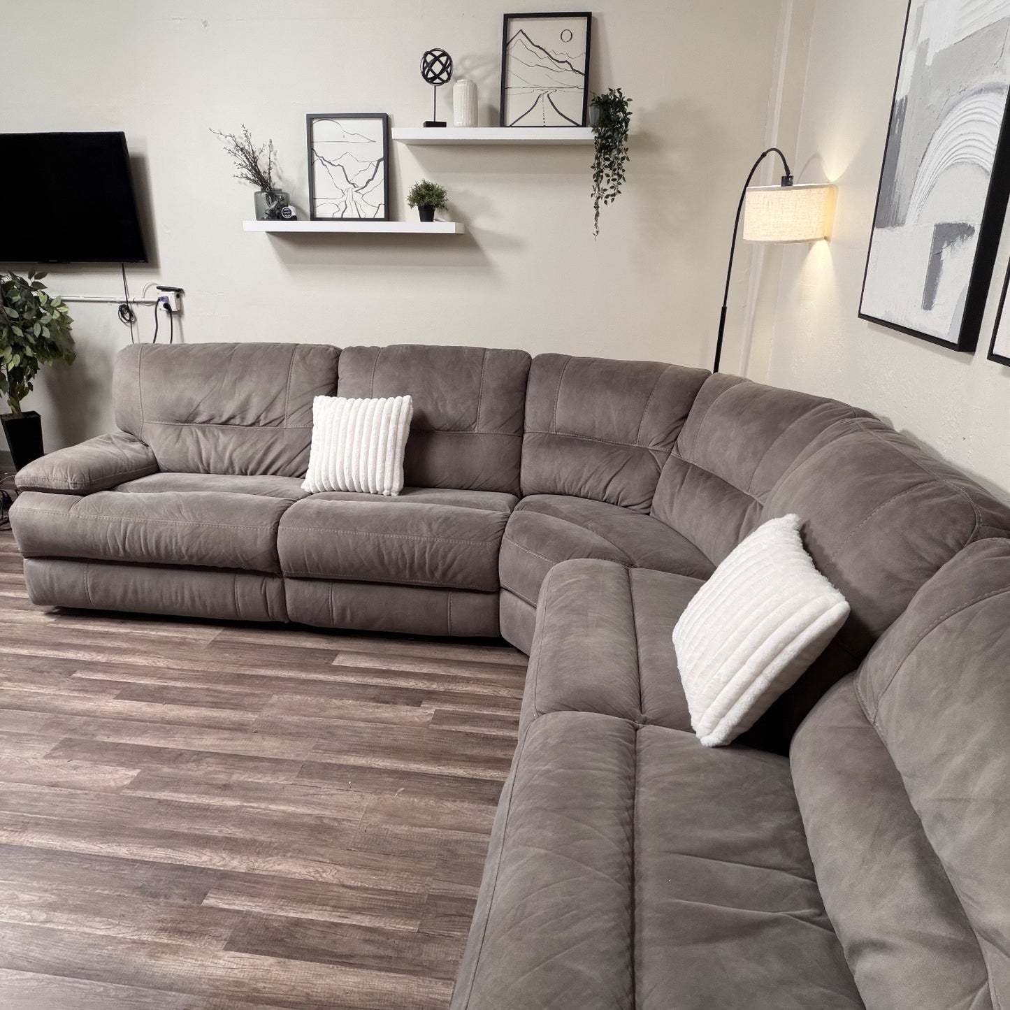 Macys Modular Sectional Couch with Recliners