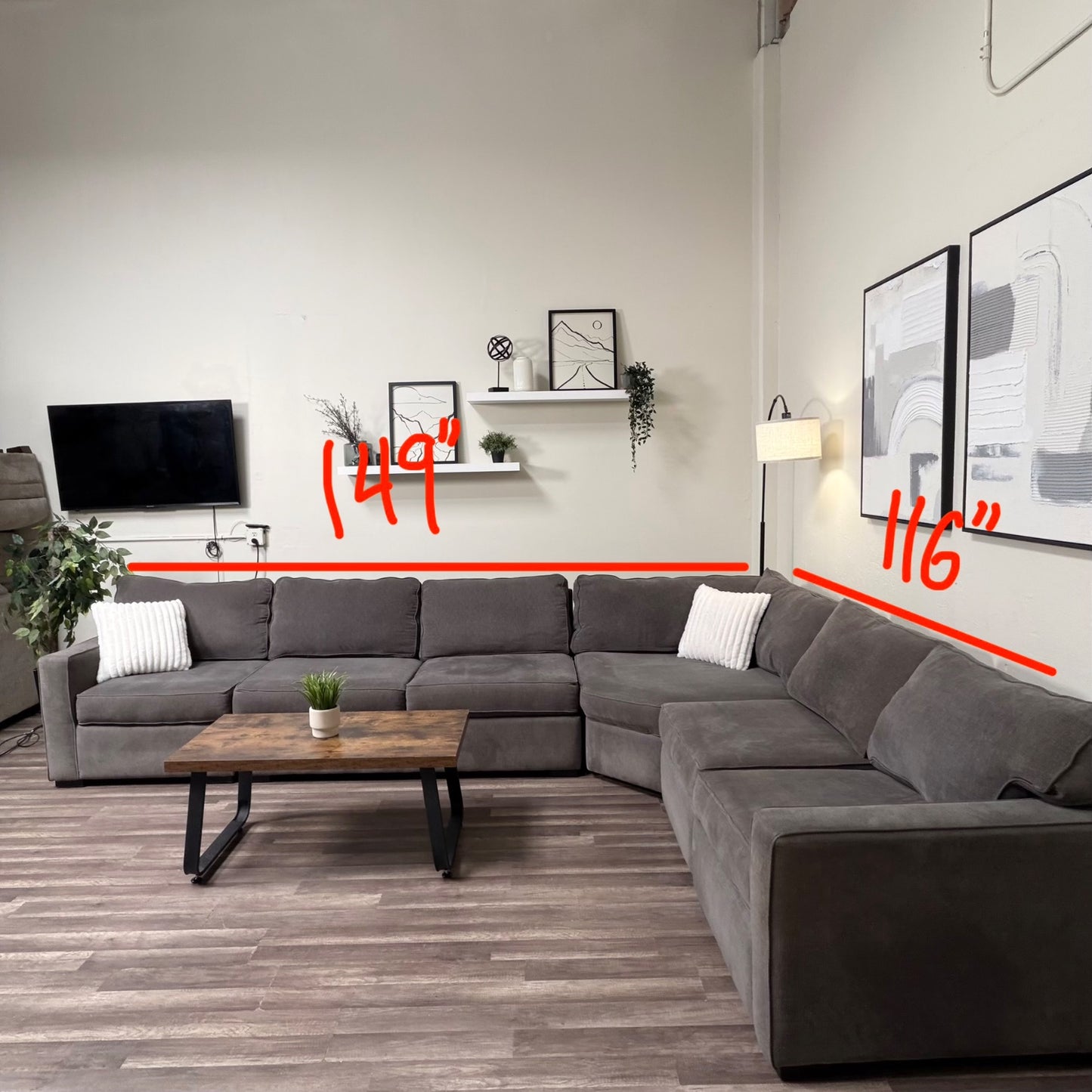 Macys Gray Modular Sectional