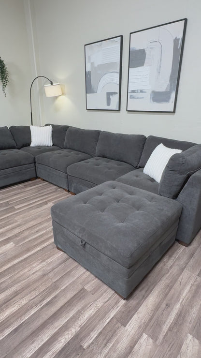 Thomasville Tisdale Modular Sectional with Storage Ottoman