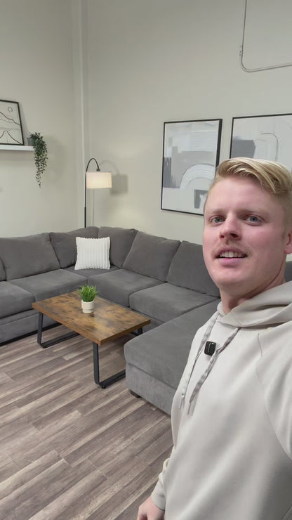 Living Spaces Gray U Shaped Sectional